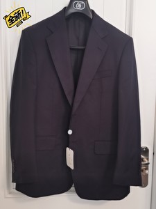 圣凯诺九成以上新毛料深蓝色男款西装套装（西装+西裤），尺码1