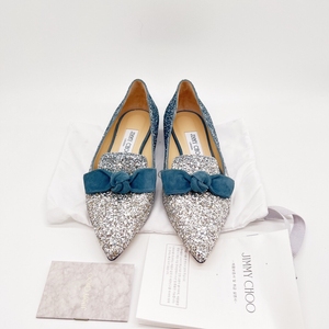 jimmy choo吉米周水晶蝴蝶结女鞋 渐变色