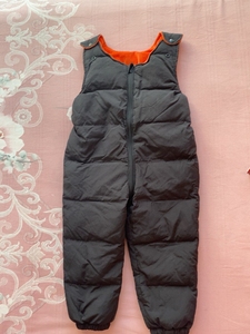 2个棉裤,90码,90%白鸭绒连体羽绒裤,绒绒内里,红色棉花