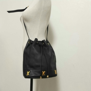 paloma picasso毕加索黑金中古水桶包