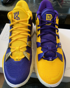 nike 耐克定制欧文7 id  黄金码43码 紫金湖人id