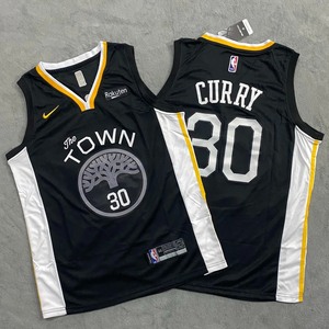 刺绣款nba勇士队黑色30号库里球衣