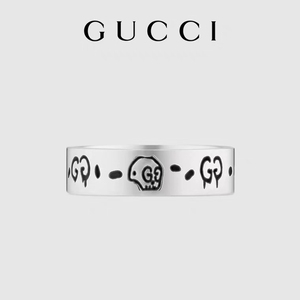 gucci古驰gucci ghost银戒指 很新 6号 就一