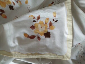 老北京补花大桌布8-90年代的全新桌布