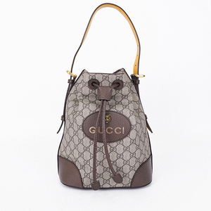 【98新】古驰/gucci女包老花虎头单肩手提水桶包 公价1.65w