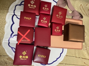 金大福 周大福 金六福 中国珠宝 中国黄金 戒指 项链盒子