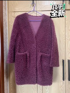 新款羊剪绒大衣女韩版V领皮毛一体中长款大衣小版泰迪熊大衣，很