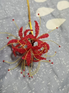 彼岸花 米珠花发簪