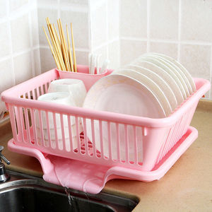 厨房放碗架 塑料用品沥水滴水碗碟架碗筷收纳置物架收纳盒收纳篮