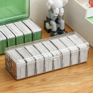 卡片收纳盒透明奥特曼卡牌大容量便携式游戏王卡可隔断带盖整理箱