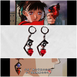 a kite 风筝 梅津泰臣 同款耳环暗黑甜丧动漫蒸汽复古蹦