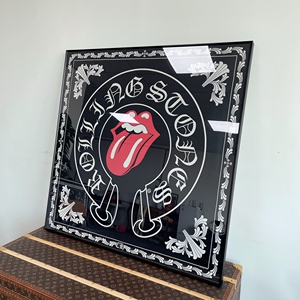 chrome hearts 克罗心丝巾装饰画 大舌头款