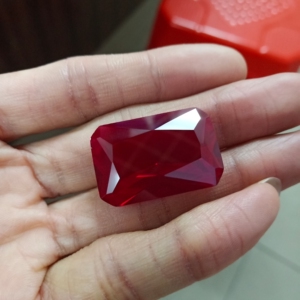 20x30mm鸽血红红宝石红刚玉长方形戒面大吊坠男戒指主石