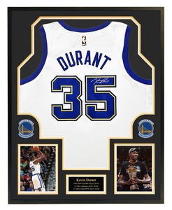凯文杜兰特签名勇士队球衣 复古白袜子 裱框 含证书 珍藏