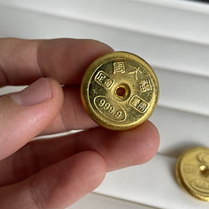 老款周大福9999一两黄金金粒投资金块金条收藏金币