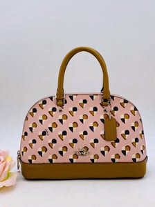 秒抢9成新coach粉色桃心贝壳包 25x17.5cm 有肩