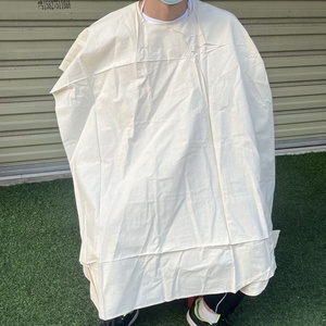 本白色10理发围裙剃头围布发廊家用带导电丝粗布老式围裙