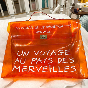 正品现货 hermes爱马仕kelly40果冻包透明凯利包