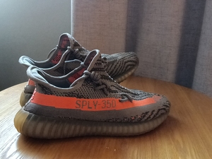 潮款潮牌莆田版 椰子鞋sply350脏橙透气男鞋 灰橙【20