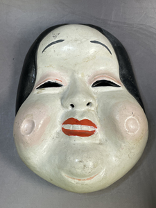 000人付款淘宝日本回流阿多福面具,一对儿,瓷釉面,可分开摆放,品相