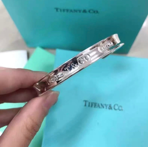 蒂芙尼tiffany情侣手镯代购925纯银饰1837开口手环