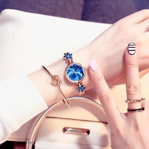 KIMIO金米欧时尚手链手表气质切割小表盘石英星星水钻女表手链表