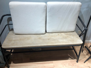 9.9层新铁艺实木沙发  不带白垫，垫是其他沙发上的，仅支持