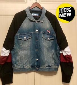 fila斐乐,牛仔拼接外套,全新,fila x prps联名