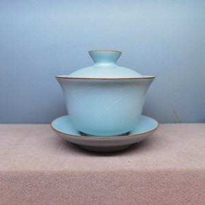 台湾丰子汝窑盖碗元盏香韵盖碗禅定天青盖碗元雅盖碗圆融盖碗天青