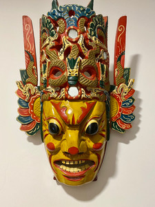 贵州民间手工木雕傩面具(收藏品)