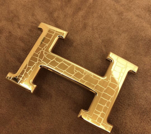 18k金皮带扣:日本中古店淘回二手正品爱马仕皮带扣头,成色好