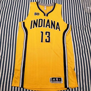 乔治步行者单标真网眼球衣印第安纳步行者乔治单标g球员版au