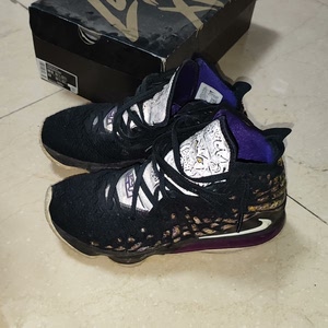 正品詹姆斯 17代首发湖人配色黑紫 44.5码 95新 鞋_阿里巴巴找货神器