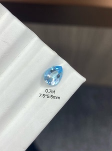 圣玛利亚色海蓝宝 水滴形 晶体干净通透 大台面 可做尚美戒指
