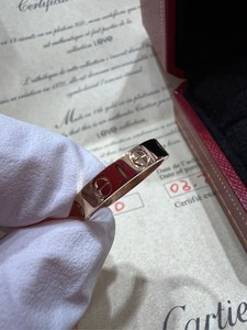 卡地亚love系列戒指 au750 玫瑰金 未使用闲置50号_阿里巴巴找货神器