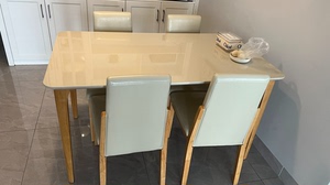 【狂欢价】林氏木业北欧风格餐桌椅组合4人吃饭桌子…