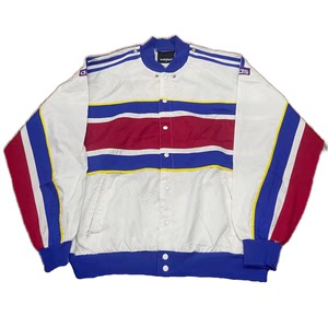 古着阿迪达斯adidas运动外套彩虹格子袖标logo