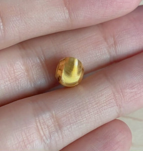 黄金足金3d硬金猫眼金珠约8mm 可以当吊坠也可以变成手链佩