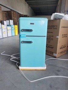万爱48升复古蒂芙尼蓝冰箱小型美式欧式网红家用双开门冷藏冷冻