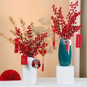 Red Fruit Fortune Fruit Artificial Flower Fake Flower Holly