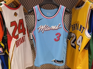 韦德球衣au球员版刺绣   南海岸城市蓝色 韦德最后一舞城市