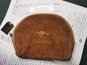 澳大利亚袋鼠零钱包，化妆包！全新自购未用！皮质手感非常好，买