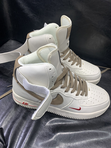 耐克女鞋air force 1空军一号af1奶咖色高帮男女鞋