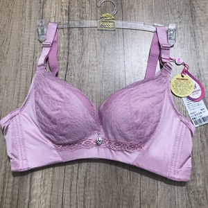 全新 36/80a温柔性感粉色少女蕾丝无钢圈聚拢文胸