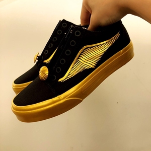 vans哈利波特联名 金色飞贼 仅穿两次 低价出