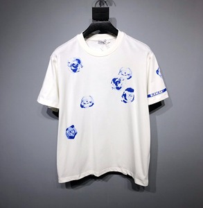 BBR博柏利顶级蓝色玫瑰花朵短袖T恤