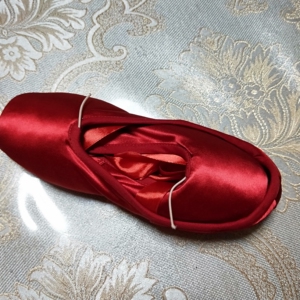 芭蕾舞鞋38号大红色,全新北京中央芭蕾舞团直属店购买