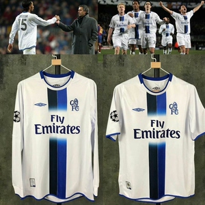 欧冠03-05切尔西客场复古球衣白色短袖足球服8号兰帕德9号_阿里巴巴找