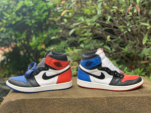 air jordan 1 aj1红蓝鸳鸯男鞋拼色top3高帮