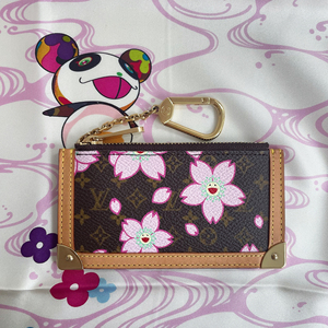 lv村上隆樱花零钱包 挂件